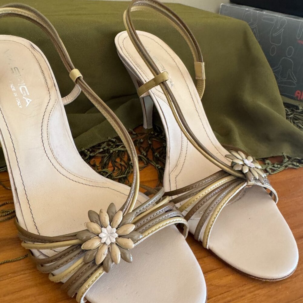 Via Spiga Strappy Sandals, Leather Made in Italy, 9.5M/46 Euro
